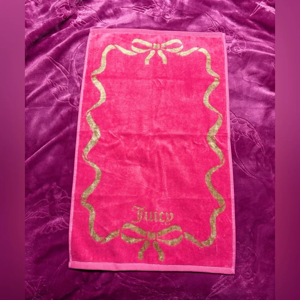 Juicy Couture Pink and Gold Hand Towel